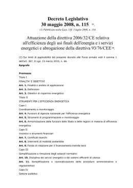 Decreto Legislativo 30 maggio 2008, n. 115 (1)