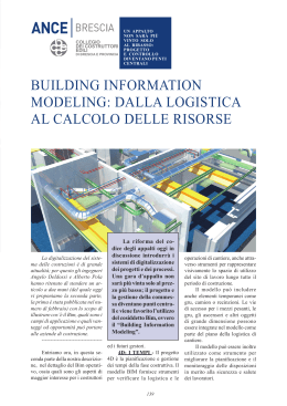 building information modeling: dalla logistica al