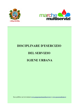 disciplinare dei servizi di igiene urbana indice