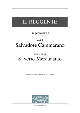 Il Reggente - Libretti d`opera italiani
