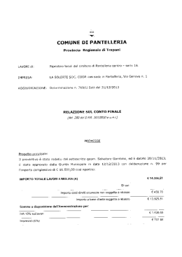 COMUNE DI PANTELLERIA