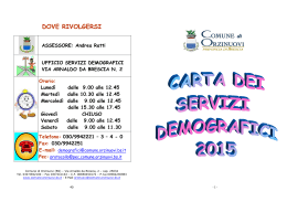 Carta dei Servizi - Demografici
