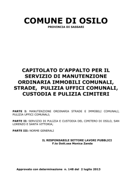 Capitolato - Regione Autonoma della Sardegna