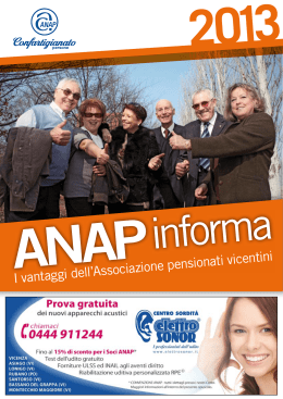 Anap Vicenza Convenzioni 2013