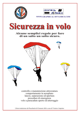 Sicurezza in volo - Associazione Istruttori di Paracadutismo