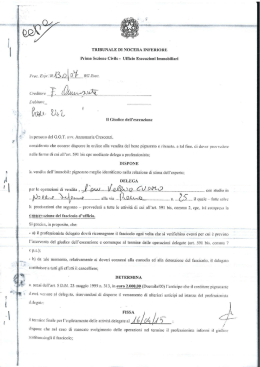 Ordinanza - Aste Legali Giudiziarie