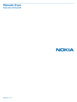 Manuale d`uso del Nokia Asha 210 Dual SIM