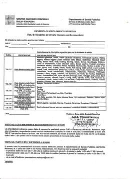 Richiesta di visita medico sportiva