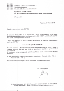 orario cuptel... - FIGC Delegazione Provinciale di Ravenna