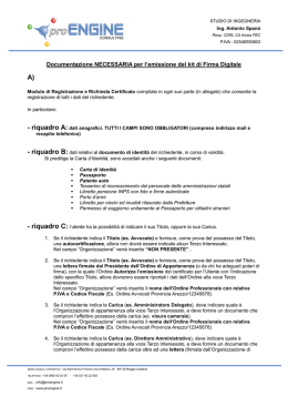 Documentazione FIRMA DIGITALE - Ordine dei Farmacisti di