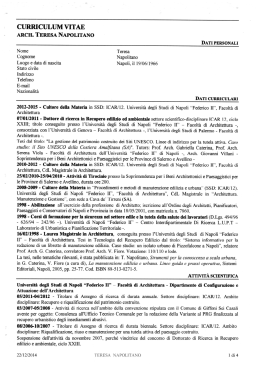CV - Universit&agrave; degli Studi di Napoli Federico II