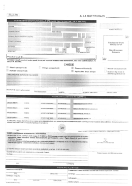 DOMANDA PER PASSAPORTO