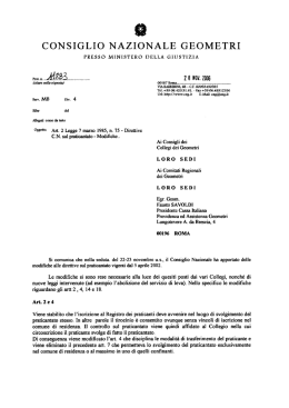 Vedi la Circolare del C.N.G