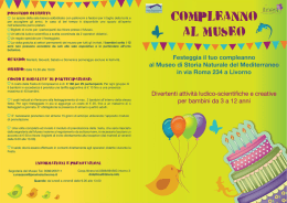 Compleanno al museo - Itinera Progetti e Ricerche