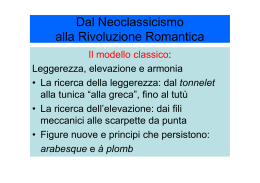 Dal Neoclassicismo alla Rivoluzione Romantica