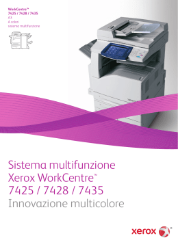 Sistema multifunzione Xerox WorkCentre™ 7425 / 7428 / 7435