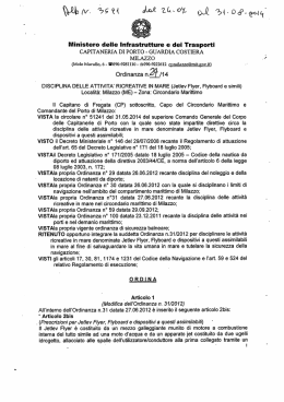 Ministero delle Infrastrutture e dei Trasporti CAPITANERIA DI PORTO