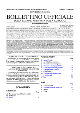 Vari - Regione Autonoma della Sardegna