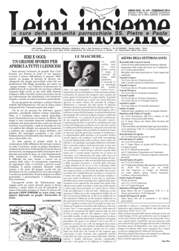 N.147, febbraio 2014 - Parrocchia di Leini