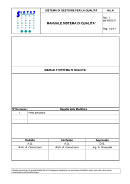 MQ_01 Manuale della Qualit&agrave; Rev.01