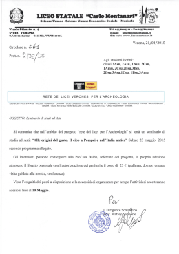 Circolare n.261 del 21.04.2015