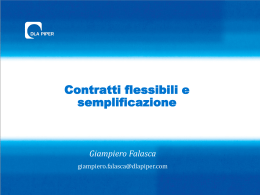 Contratti flessibili e semplificazione delle procedure