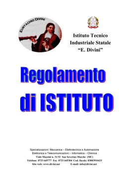 Regolamento d`Istituto, pdf 211KB