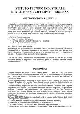 carta dei servizi - ITIP Enrico Fermi