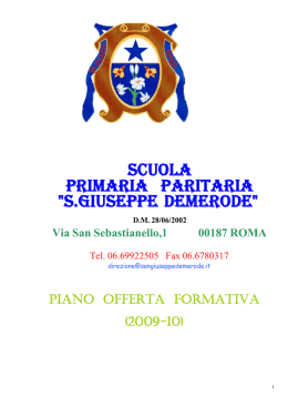pof primaria 2009 - Collegio San Giuseppe De Merode