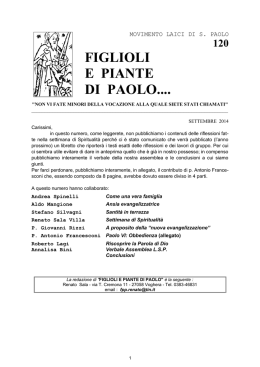 Scarica Numero 120 - Laici di San Paolo