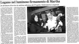 Lugano nel luminoso ﬁrmamento di Martha