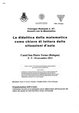 Convegno "Incontri con la matematica"