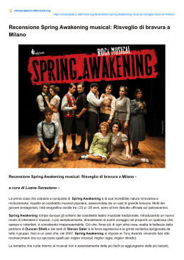 Recensione Spring Awakening musical