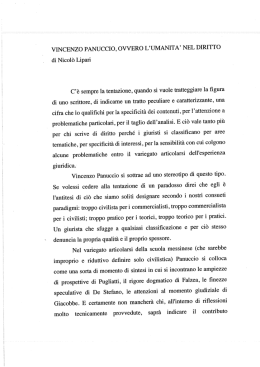 Relazione del prof. Nicolò Lipari