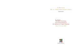 VIIIFestival Internazionale Di Musica e Arte Sacra