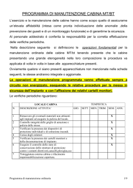 programma di manutenzione cabina mt/bt