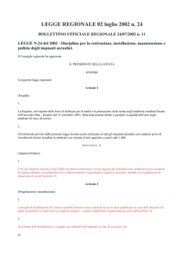 LEGGE REGIONALE 02 luglio 2002 n. 24