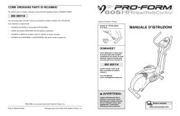 manuale d`istruzioni - Icon Heath & Fitness