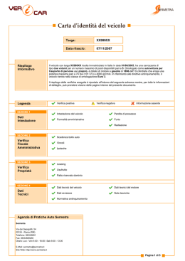 Targa: XX999XX Data rilascio: 07/11/2007
