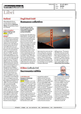 Internazionale 21/07/2011 - Agenzia Letteraria Internazionale