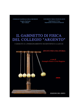 Il gabinetto di fisica del collegio "Argento"