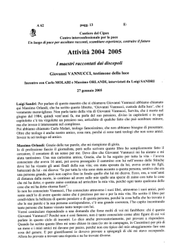 CIPAX 2004-2005-Giovanni Vannucci testimone della luce