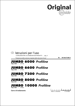 Istruzioni per l`uso JUMBO 6000 Profiline JUMBO 6600