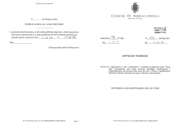N ........... .. del Registro delle PUBBLICAZIONI ALL`ALBO PRETORIO