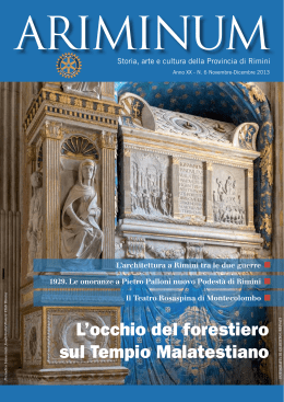 L`occhio del forestiero sul Tempio Malatestiano