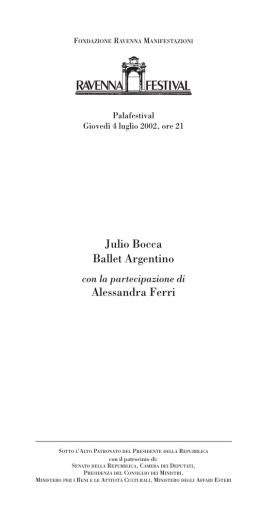 Julio Bocca Ballet Argentino Alessandra Ferri