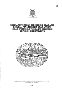 regolamento per la concessione delle aree comunali per l`esercizio