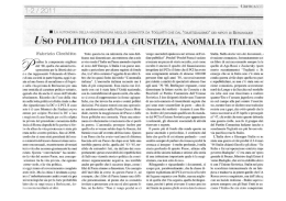 Uso politico della giustizia