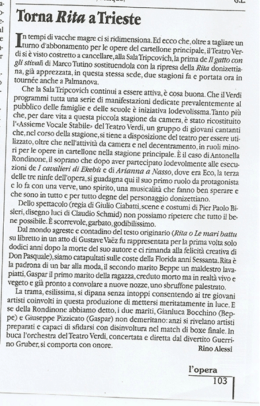 Scarica la recensione de l`Opera su Rita, di G. Donizetti