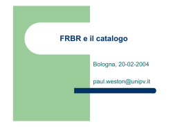 FRBR e il catalogo